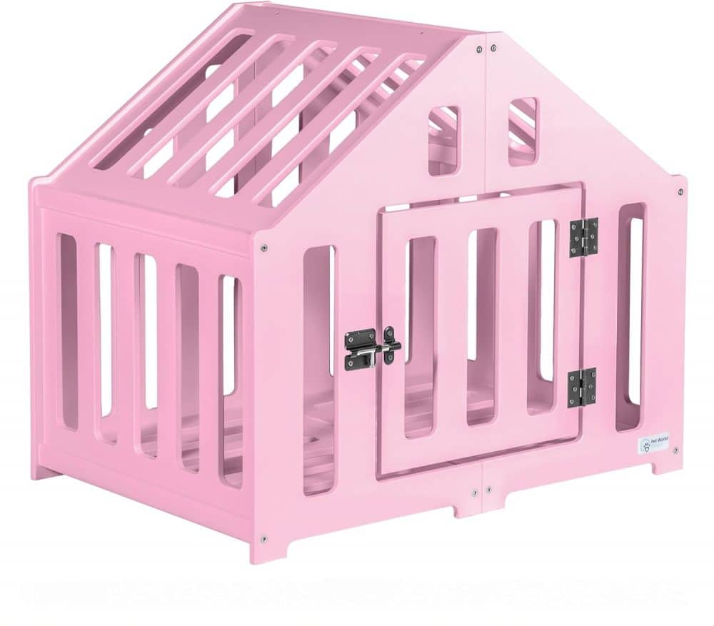 Kleine Indoor-Hundehütte in pink - Front