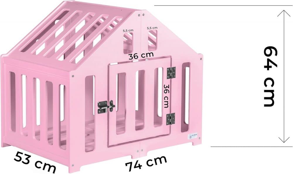 Kleine Indoor-Hundehütte in pink - Größen